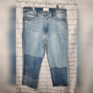 Dear John Frankie Tide Pool Two Tone Cropped Jeans Size 32‎